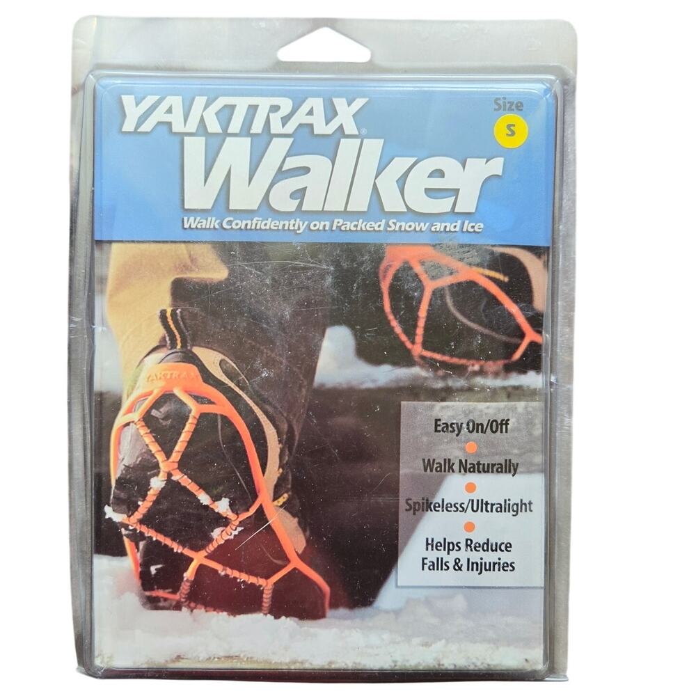 Yaktrax Walker Traction Cleats for Snow and  Ice Black Size Small